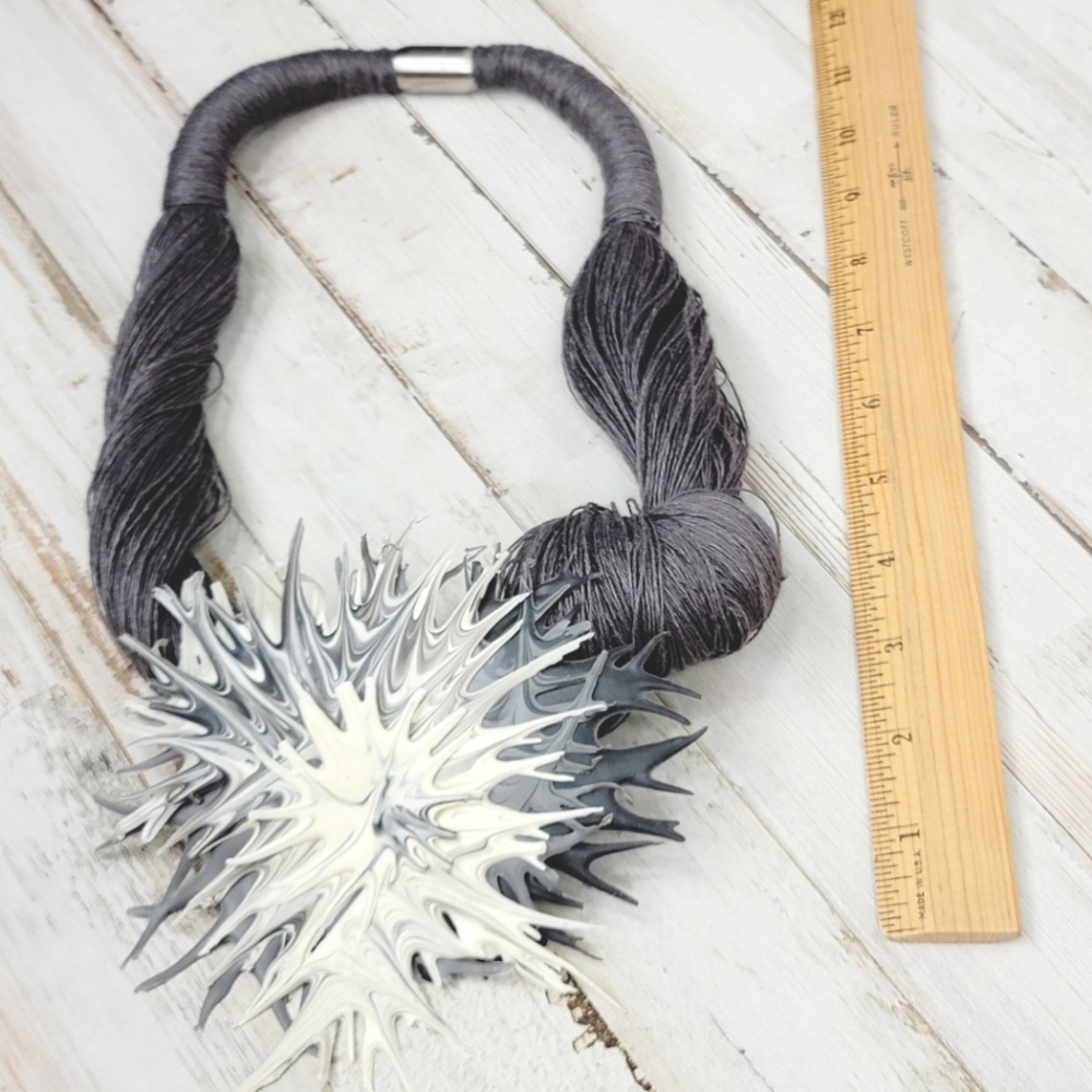 Unique Designer Transparente Statement Necklace - Picture 5 of 11
